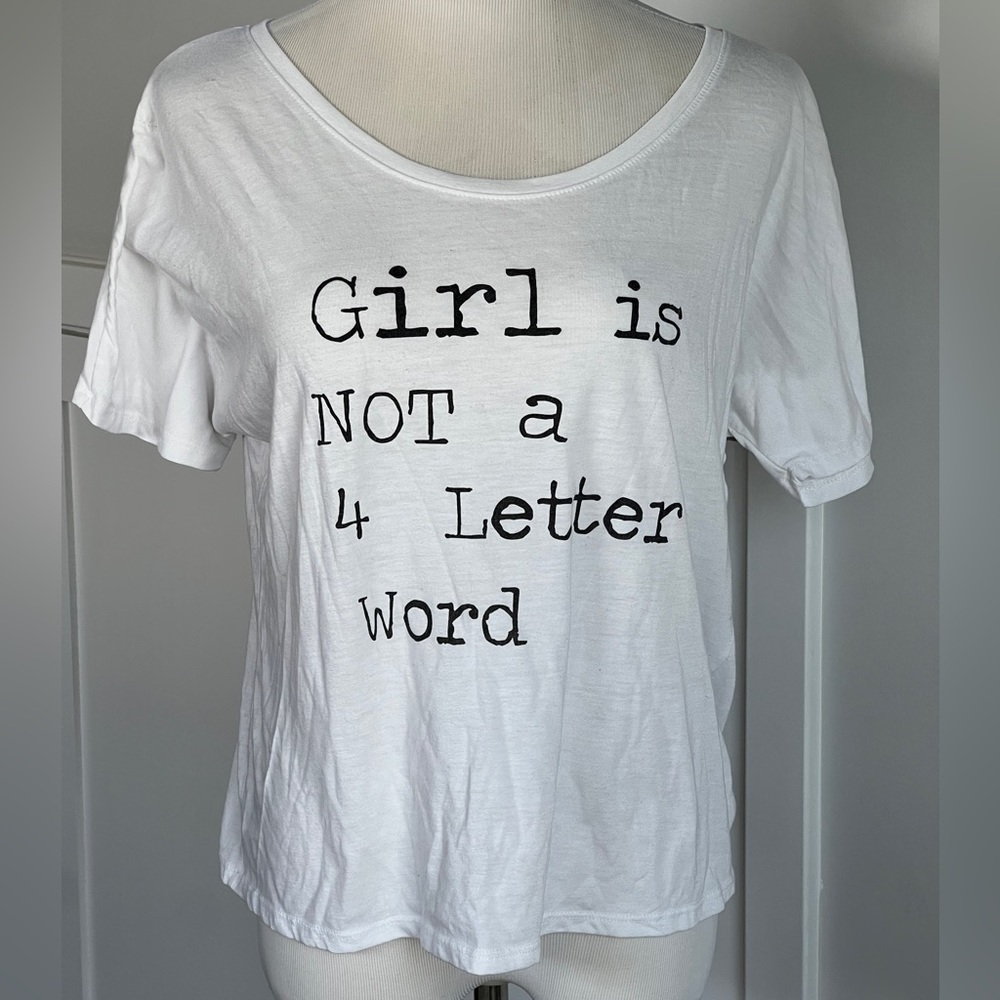 Girl is NOT a 4 letter word t-shirt from Skateboarder Cindy Whitehead, M
